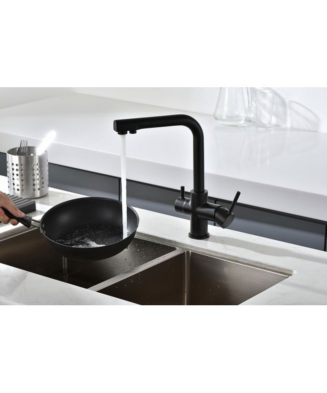 Grifo de cocina Marsella negro mate para osmosis [ IMEX® ] (2)