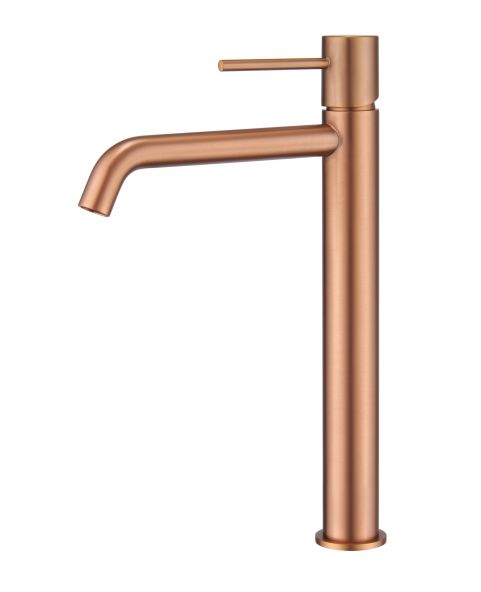 Grifo de lavabo alto monza oro rosa cepillado [ IMEX® ]