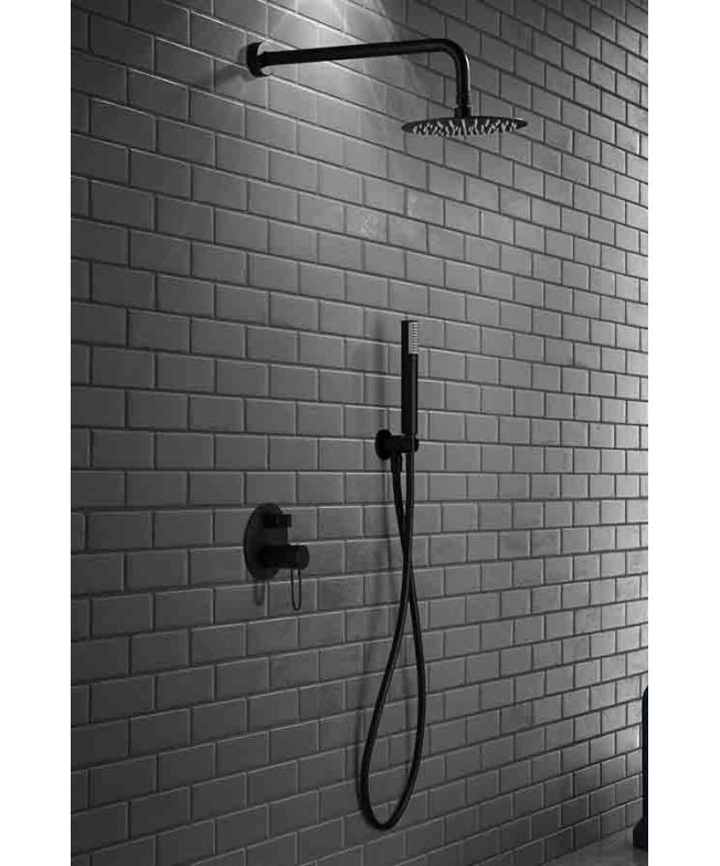 Columna de ducha empotrada Milos negro mate [ IMEX® ]