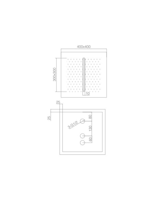 Rociador dos vías 40x40 cm con premarco [ IMEX® ]