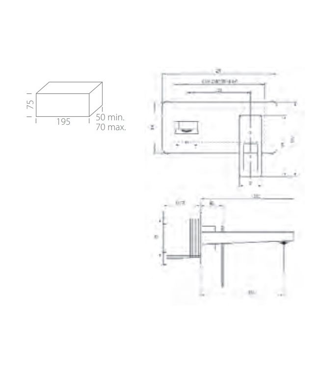 Grifo de lavabo empotrado Suecia negro oro [ IMEX® ] (1)