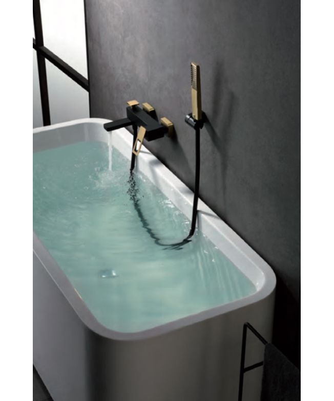 Grifo de bañera ducha Suecia negro oro [ IMEX® ]