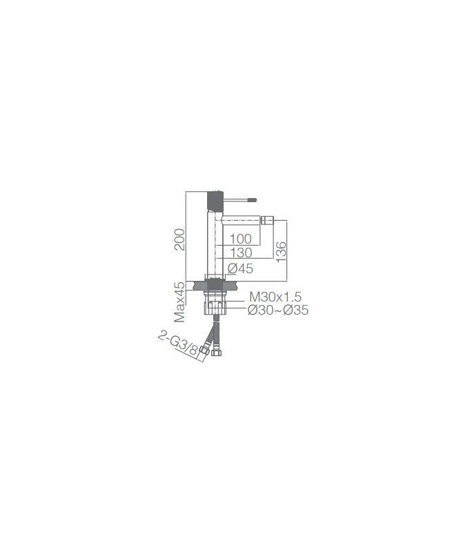 Grifo de bidé Line níquel cepillado [ IMEX® ] (1)