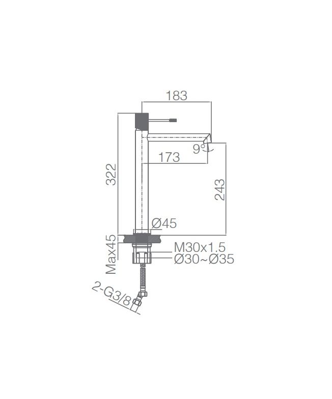 Grifo de lavabo alto Line [ IMEX® ] (1)