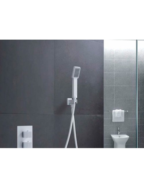 Columna de ducha termostática empotrada Cíes blanco [ IMEX® ]