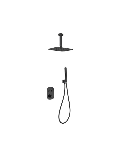 Columna de ducha termostática empotrada Feroe negro [ IMEX® ]