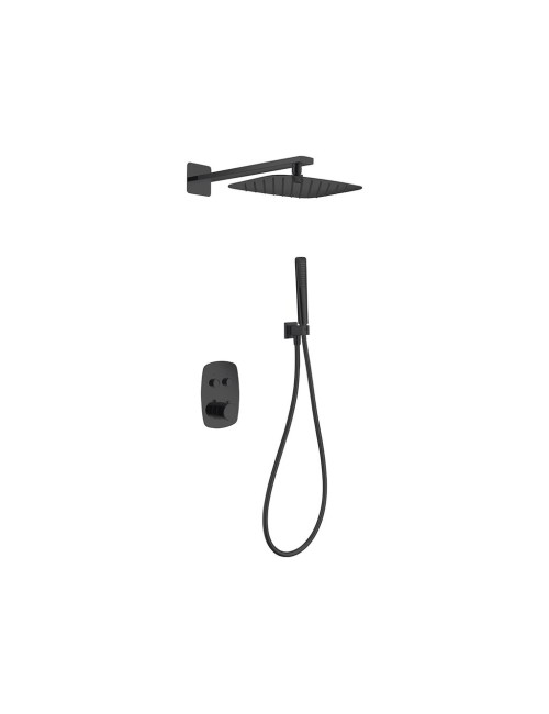 Columna de ducha termostática empotrada Hidra negro [ IMEX® ]