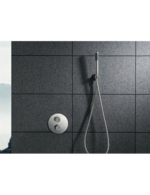 Columna de ducha termostática empotrada Moscú de acero S.163 [ IMEX® ]