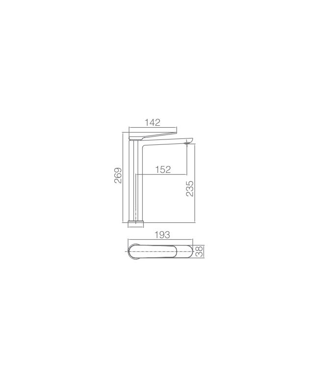 Grifo de lavabo alto Dinamarca [ IMEX® ] (1)