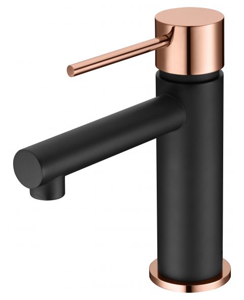 Grifo de lavabo Milos Stick negro oro rosa [ IMEX® ]