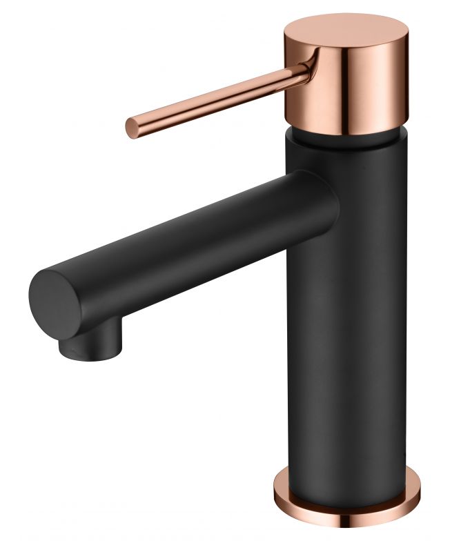 Grifo de lavabo Milos Stick negro oro rosa [ IMEX® ]