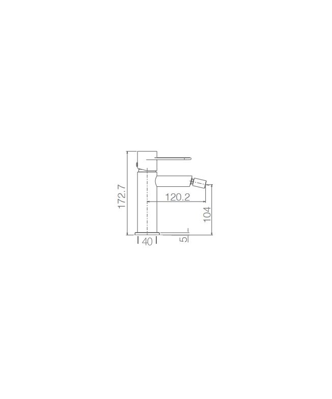 Grifo de bidé Milos Stick blanco mate [ IMEX® ] (1)