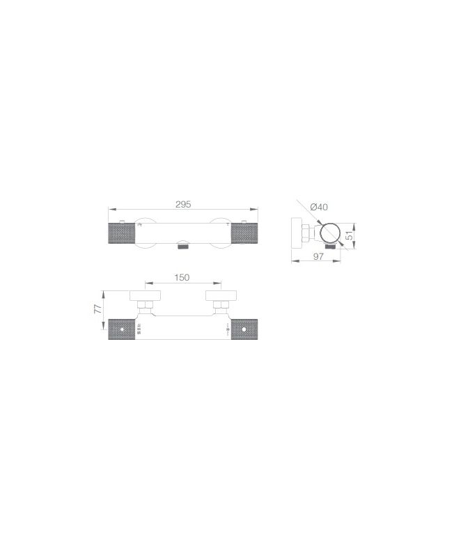 Grifo de ducha termostático Line [ IMEX® ] (1)