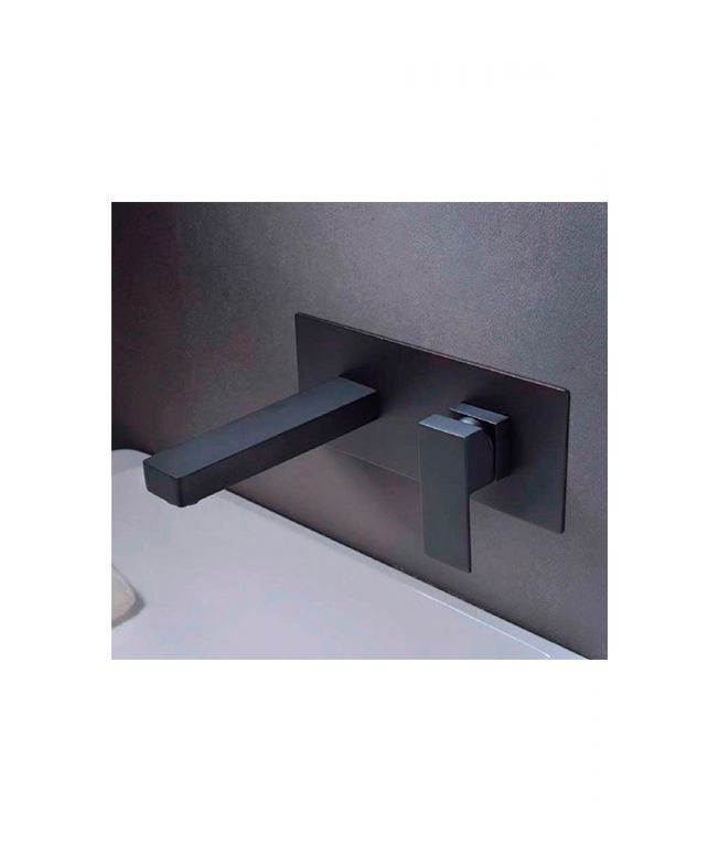 ► Grifo de lavabo empotrado Suiza negro mate [ IMEX® ]