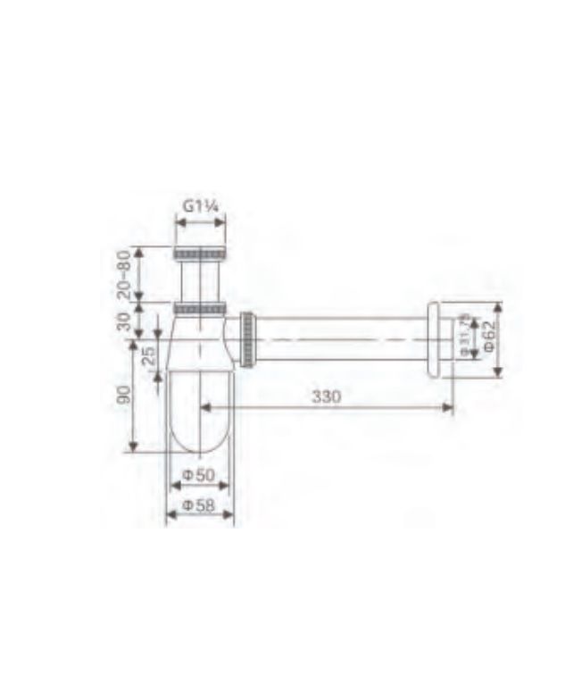 Sifón redondo ovalado [ IMEX® ] (1)