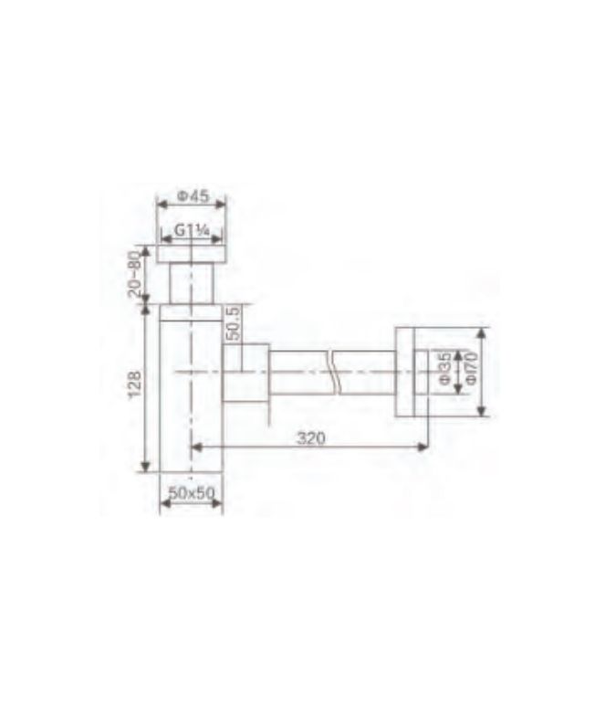 Sifón cuadrado [ IMEX® ] (1)