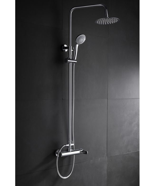 Pack barra de ducha cromado + Grifo de lavabo + Grifo de bidé - PARIS IMEX (1)