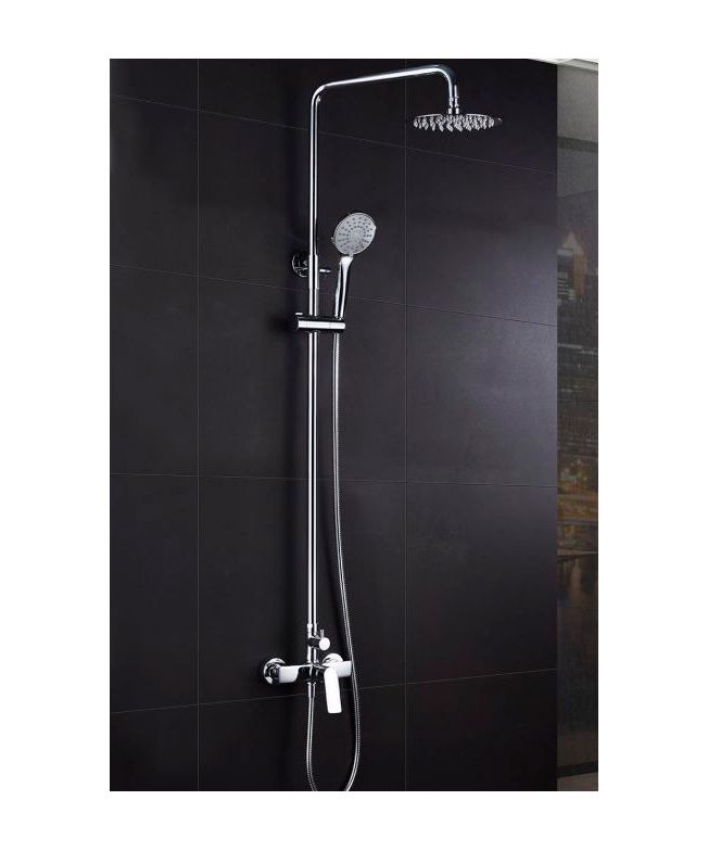 Pack barra de ducha cromado + Grifo de lavabo + Grifo de bidé - LUXOR IMEX (1)