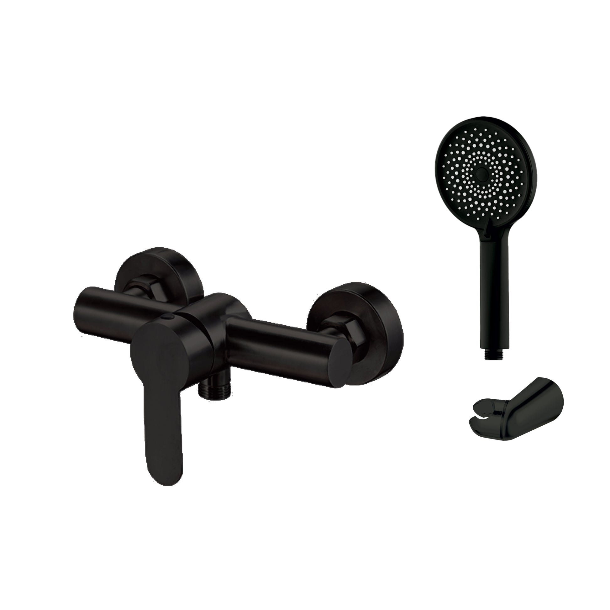 Grupo Ducha Iony Negro Acero Con Kit - GME [ GME® ]