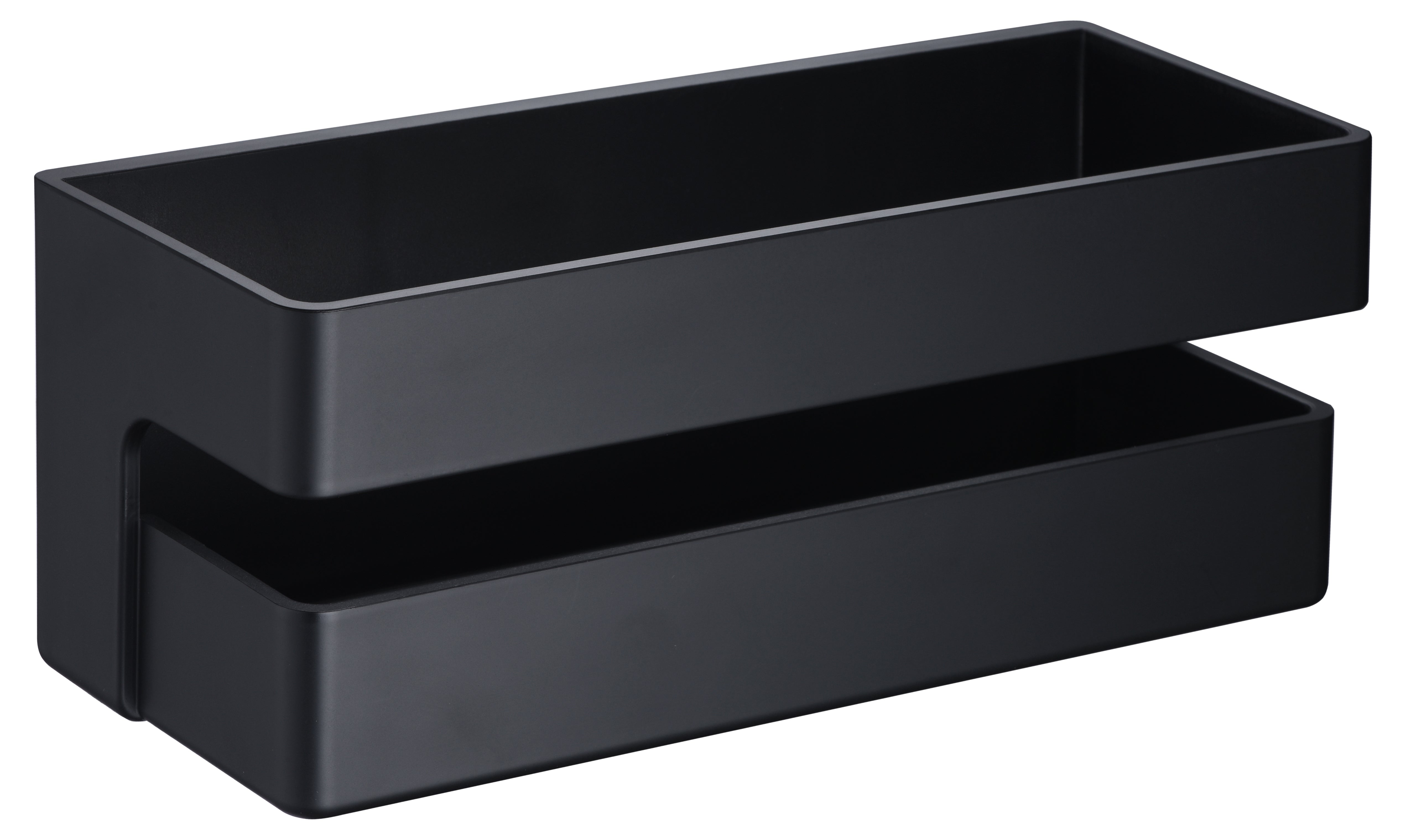 Jabonera frontal de PVC color negro [ IMEX® ]