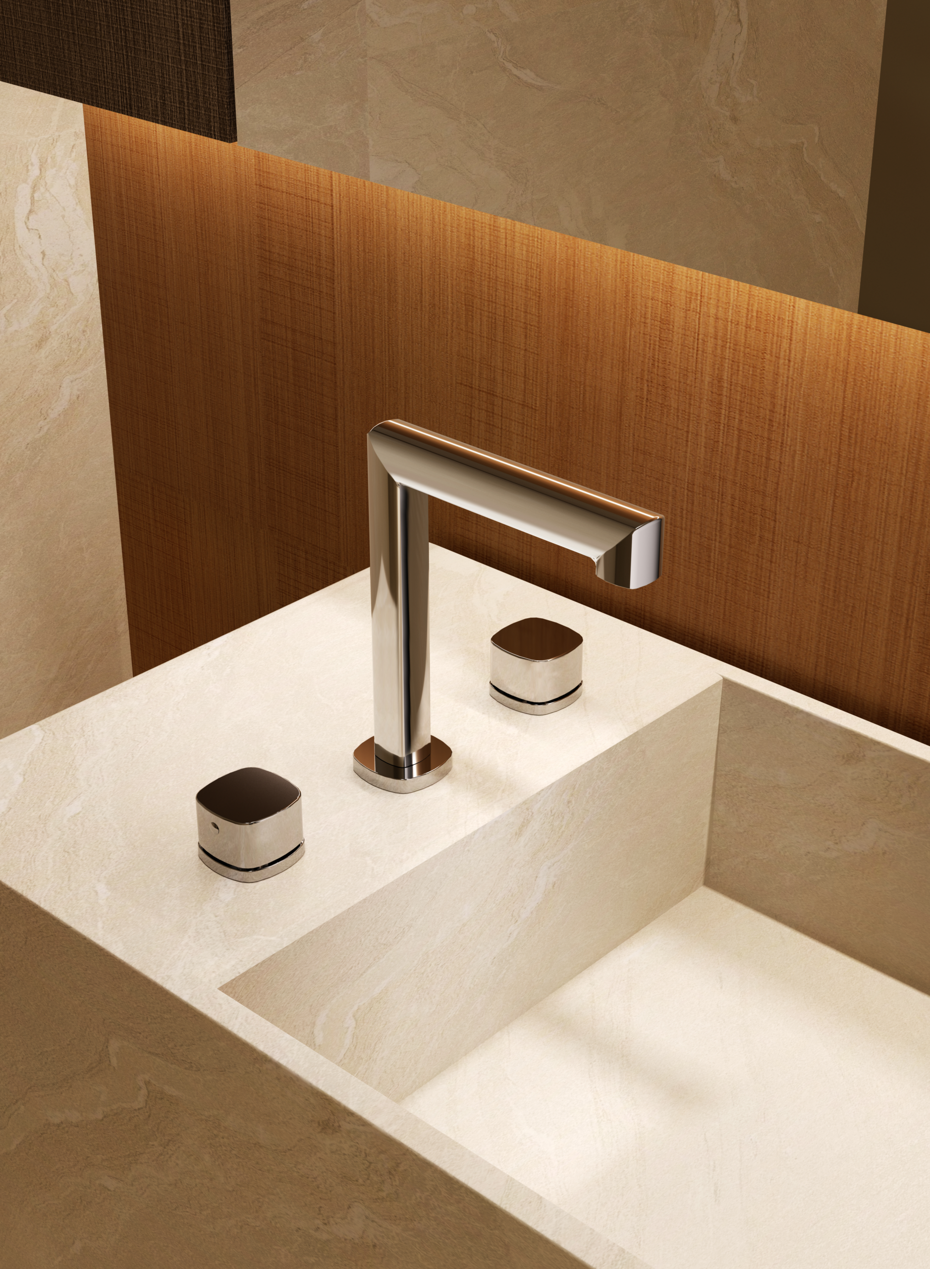 Lavabo bimando sobrencimera caño bajo Toscana [ IMEX® ]
