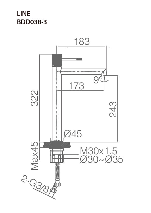 Grifo de lavabo alto Line [ IMEX® ]