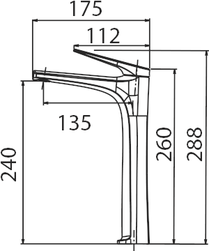 Monomando lavabo alto Delos [ IMEX® ]