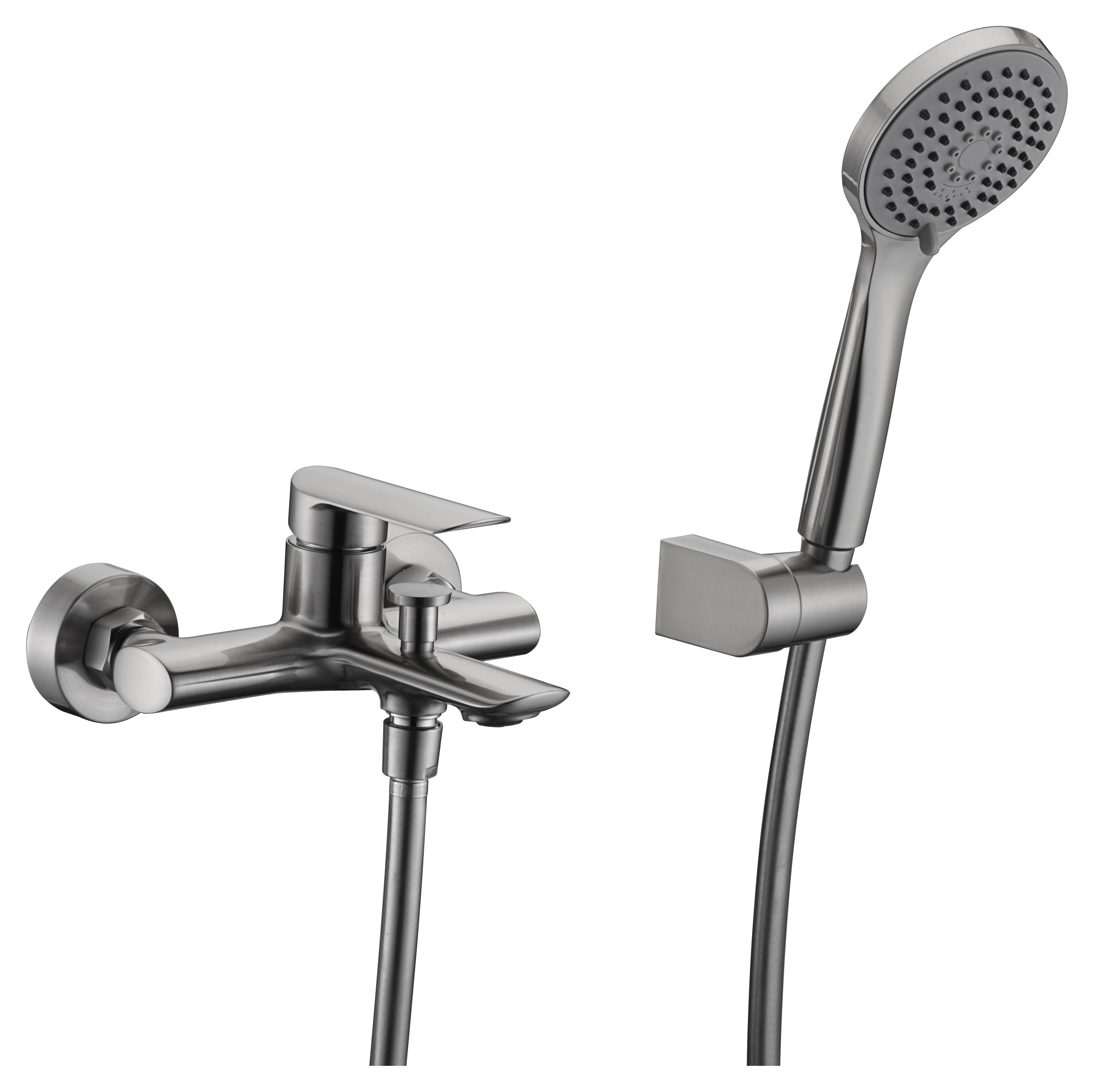 Grifo de bañera/ducha Ural níquel cepillado [ IMEX® ]