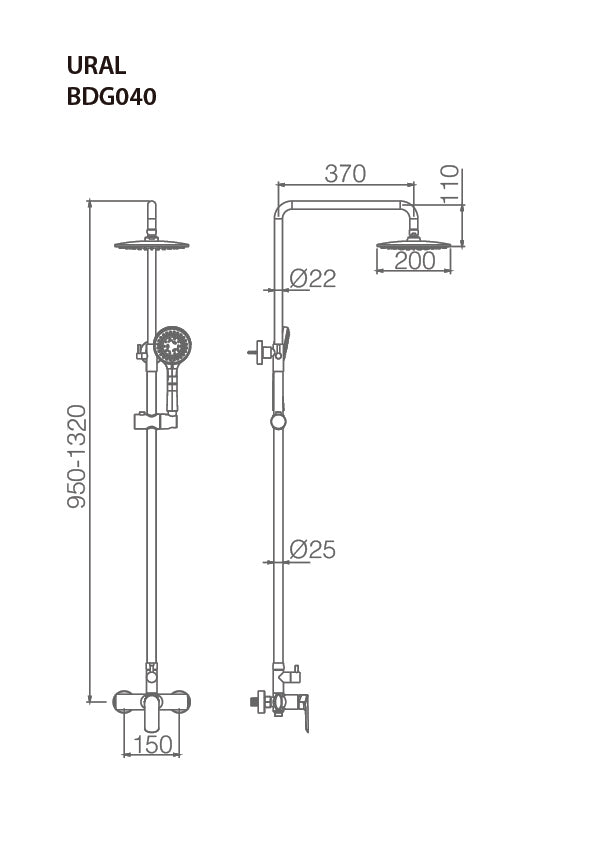 Columna de ducha Ural [ IMEX® ]