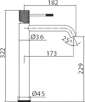 Monomando lavabo alto Génova [ IMEX® ]