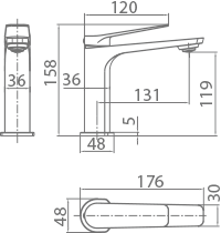 Monomando lavabo Nápoles [ IMEX® ]