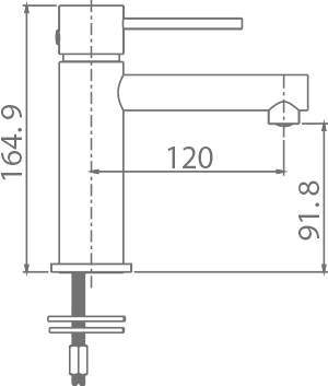 Grifo de lavabo Milos Stick [ IMEX® ]
