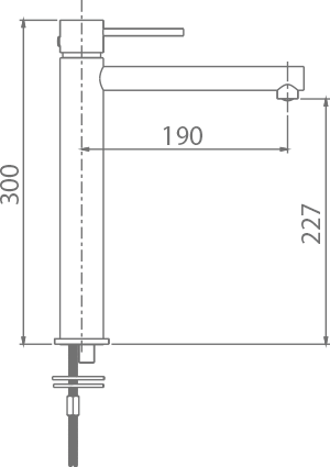 Grifo de lavabo alto Milos Stick [ IMEX® ]