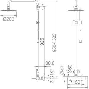 ► Columna de ducha Milos Stick [ IMEX® ]