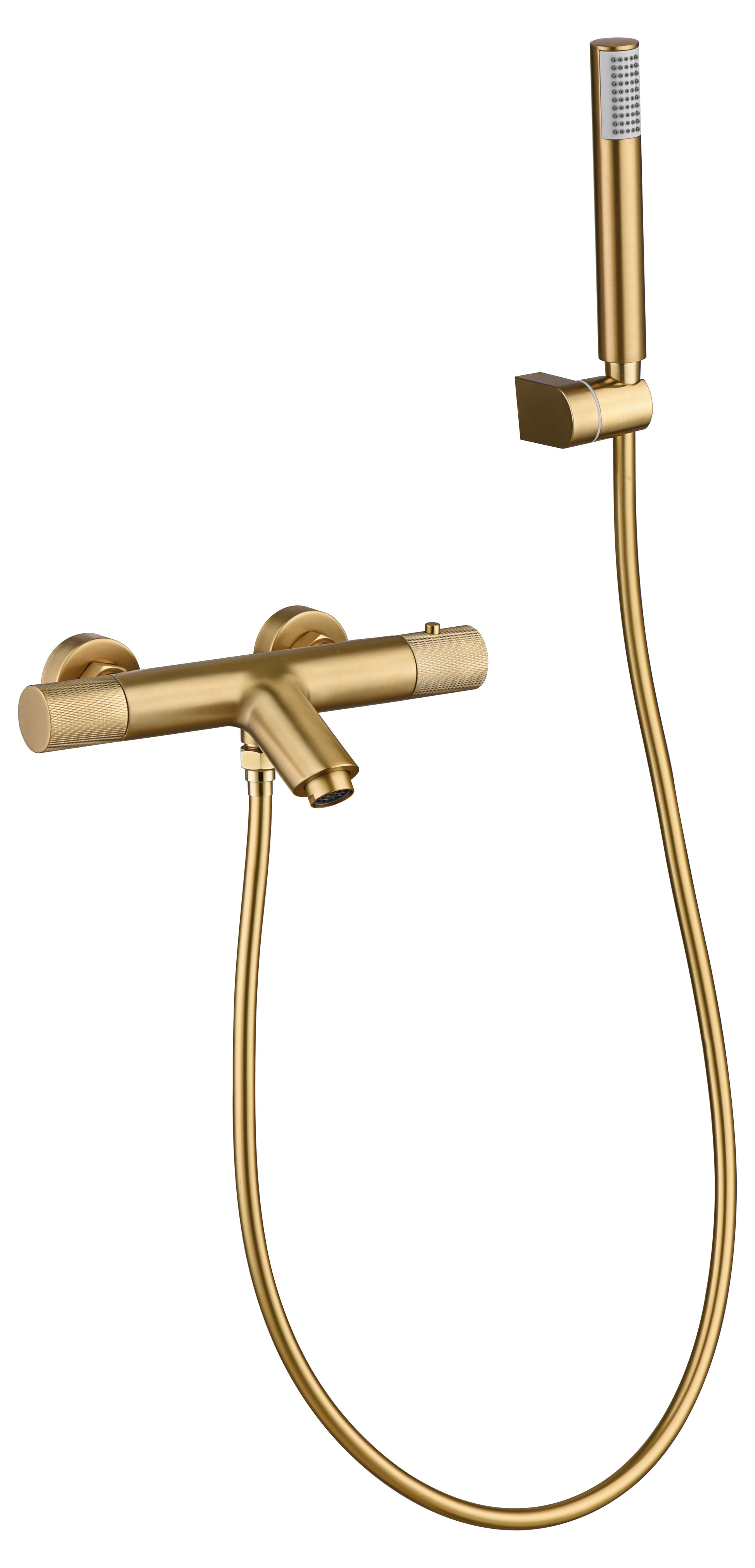 Grifo de bañera/ducha termostático Line oro cepillado [ IMEX® ]
