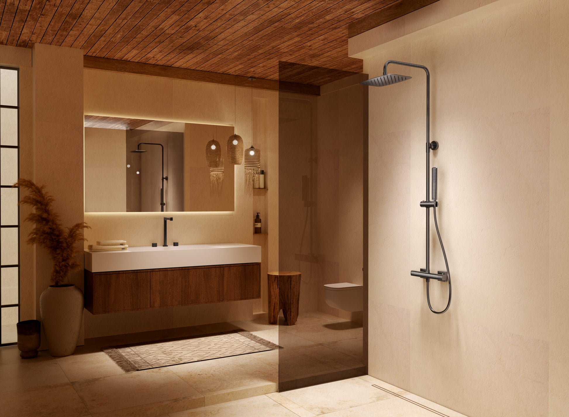 Conjunto ducha termostático Firenze [ IMEX® ]