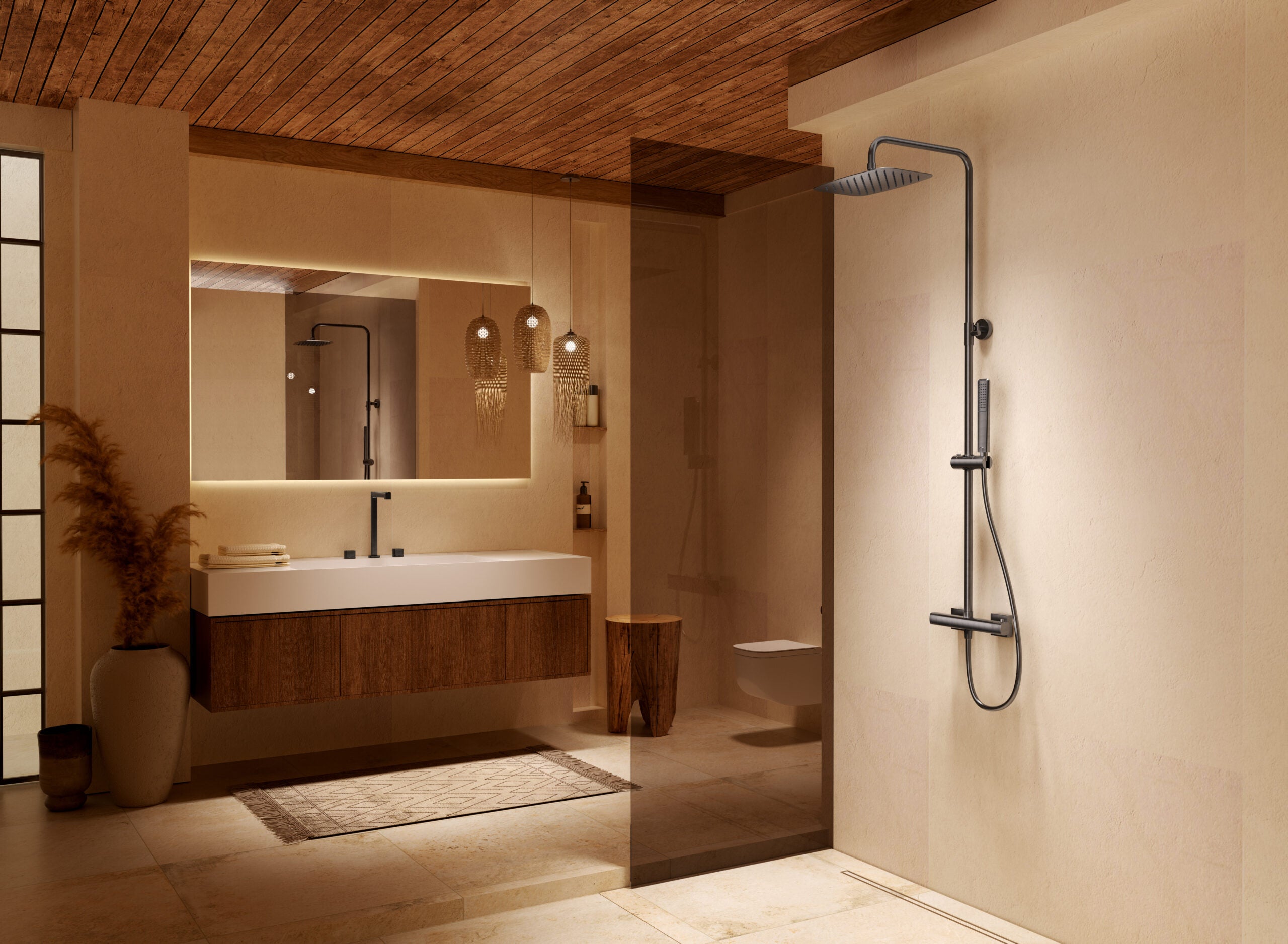 Conjunto ducha termostático Firenze [ IMEX® ]