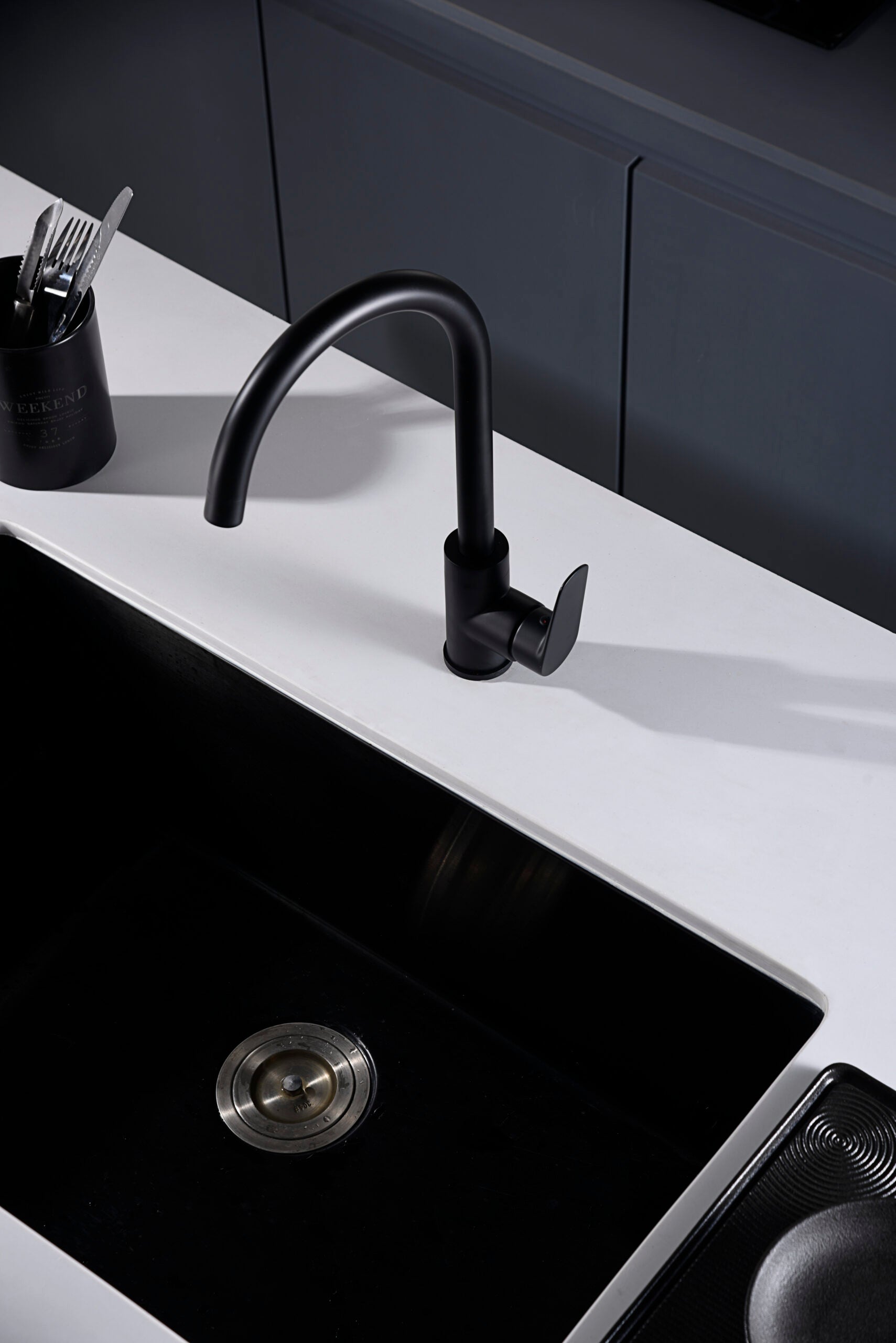 Grifo de cocina bélgica negro mate [ IMEX® ]