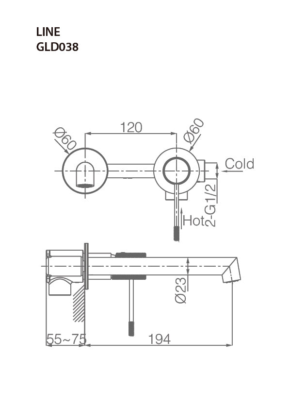 ► Grifo de lavabo empotrado Line [ IMEX® ]