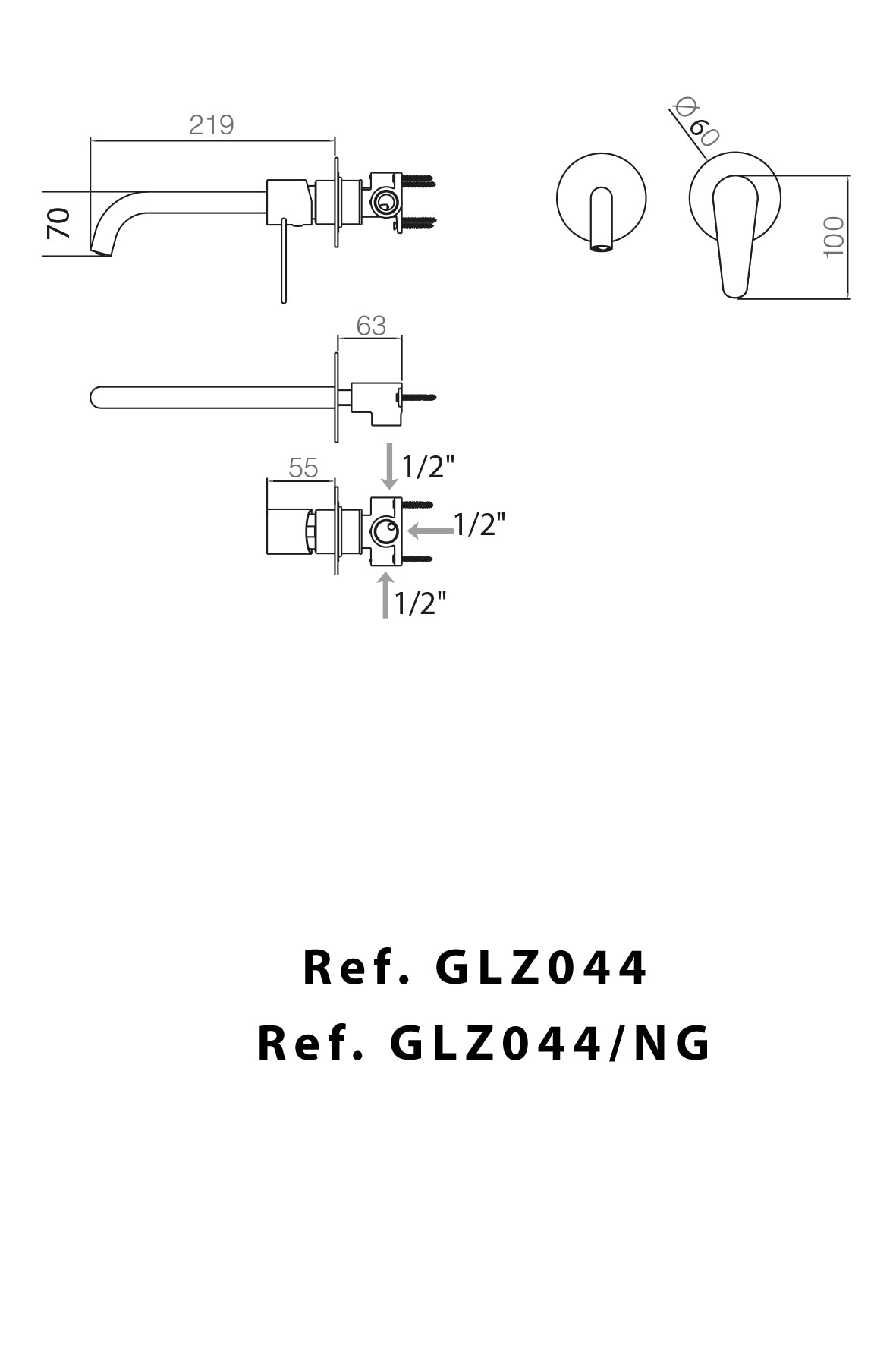 Grifo de lavabo empotrado Bélgica [ IMEX® ]