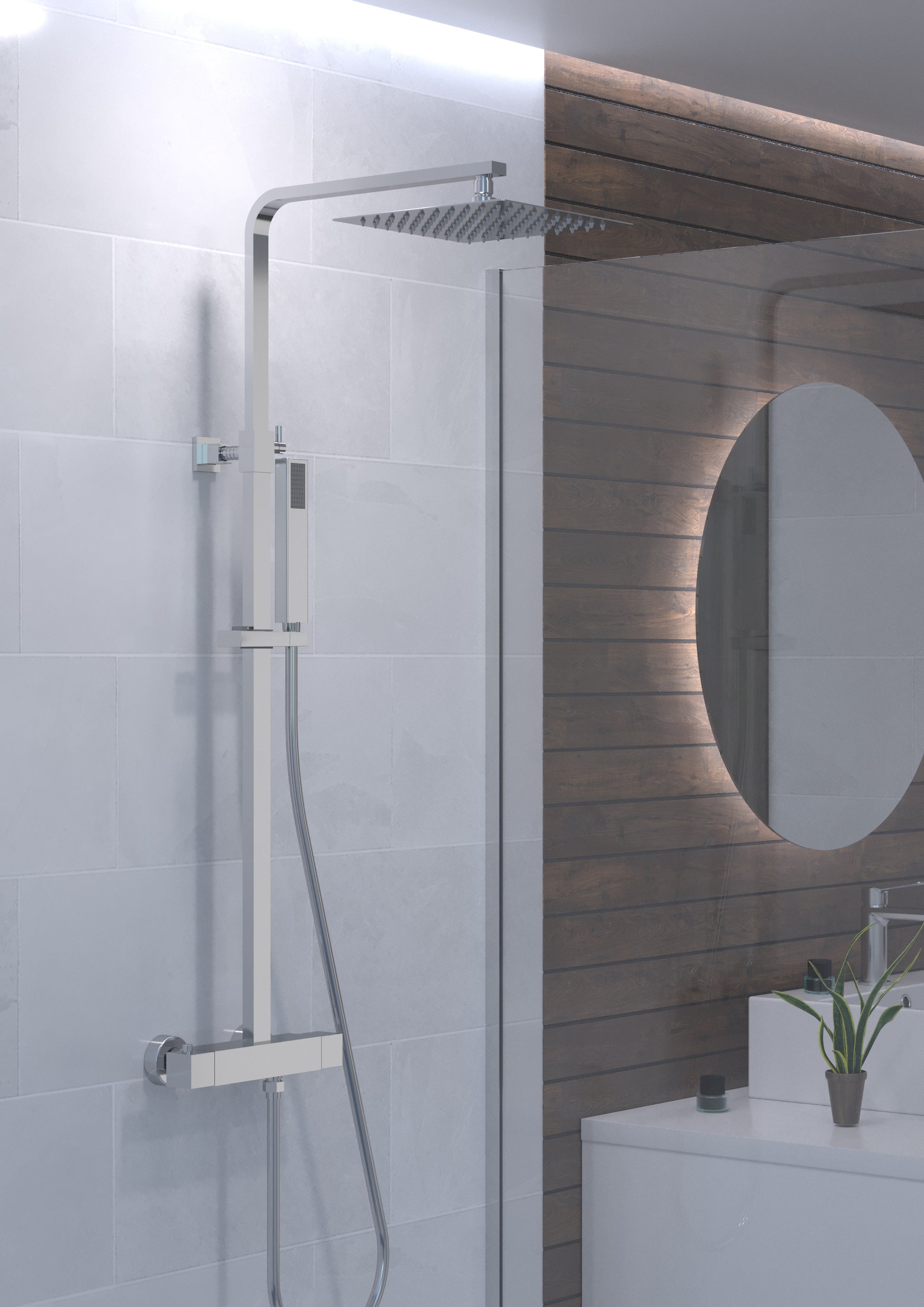 Ducha Vista Quadra Elite Termostatica Cromo - GME [ GME® ]