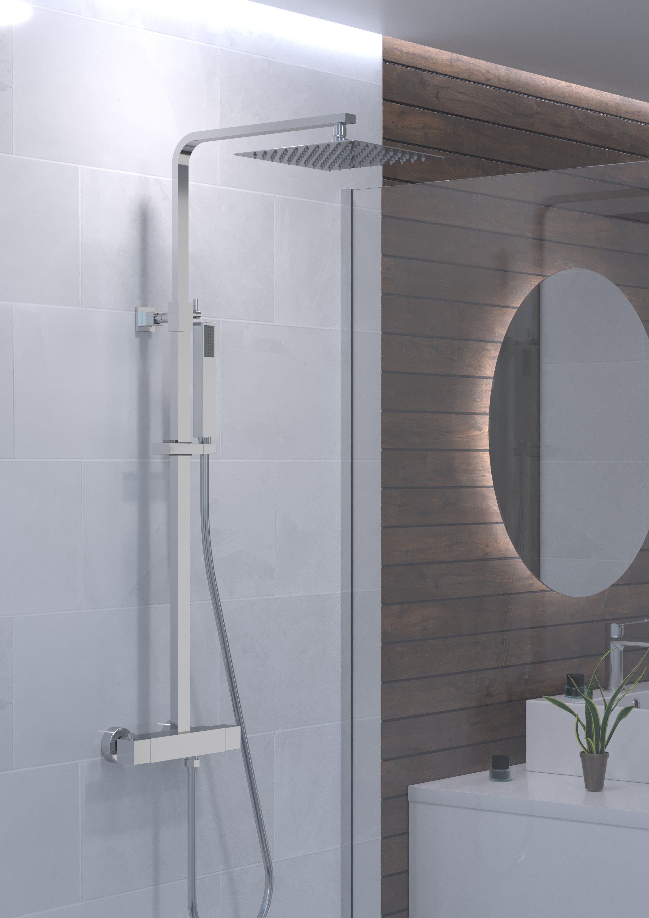 Ducha Vista Quadra Elite Termostatica Cromo - GME [ GME® ]