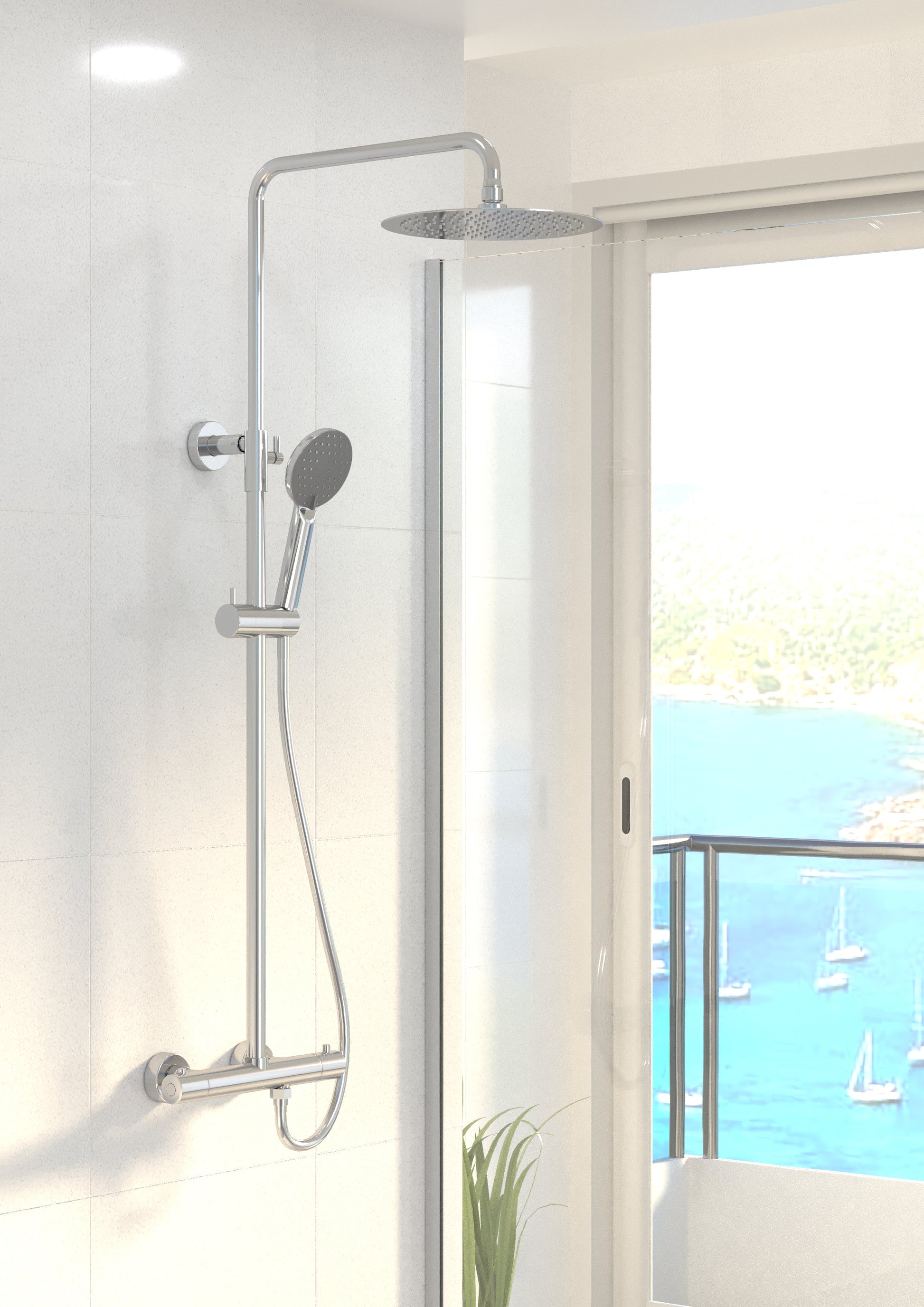 Ducha Vista Round Elite Termostatica Cromo - GME [ GME® ]