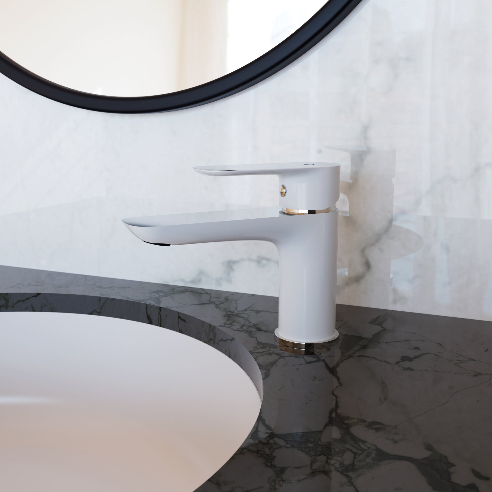 Monomando Lavabo Cassio Blanco/Cromo - GME [ GME® ]