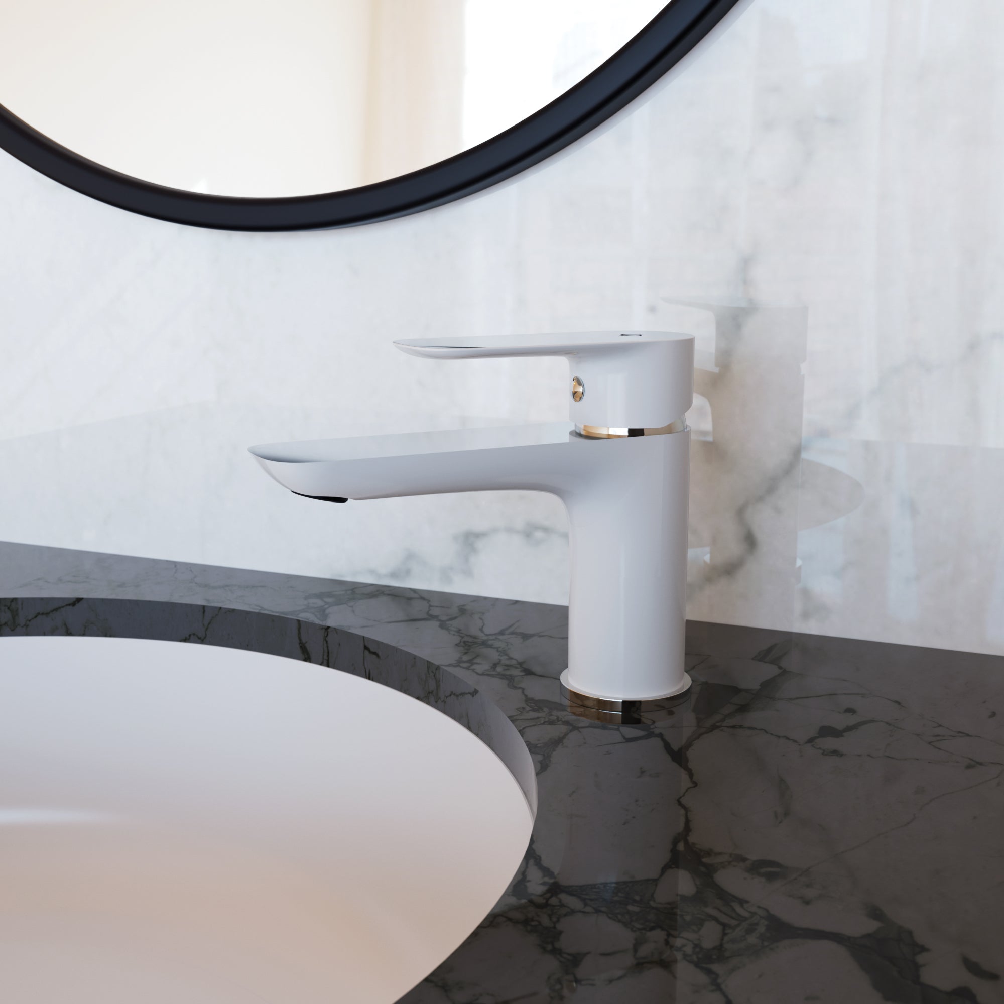 Monomando Lavabo Cassio Blanco/Cromo - GME [ GME® ]