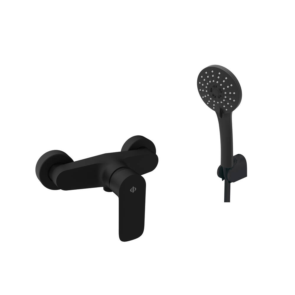 Grupo Ducha Cassio Negro Con Kit [ GME® ]
