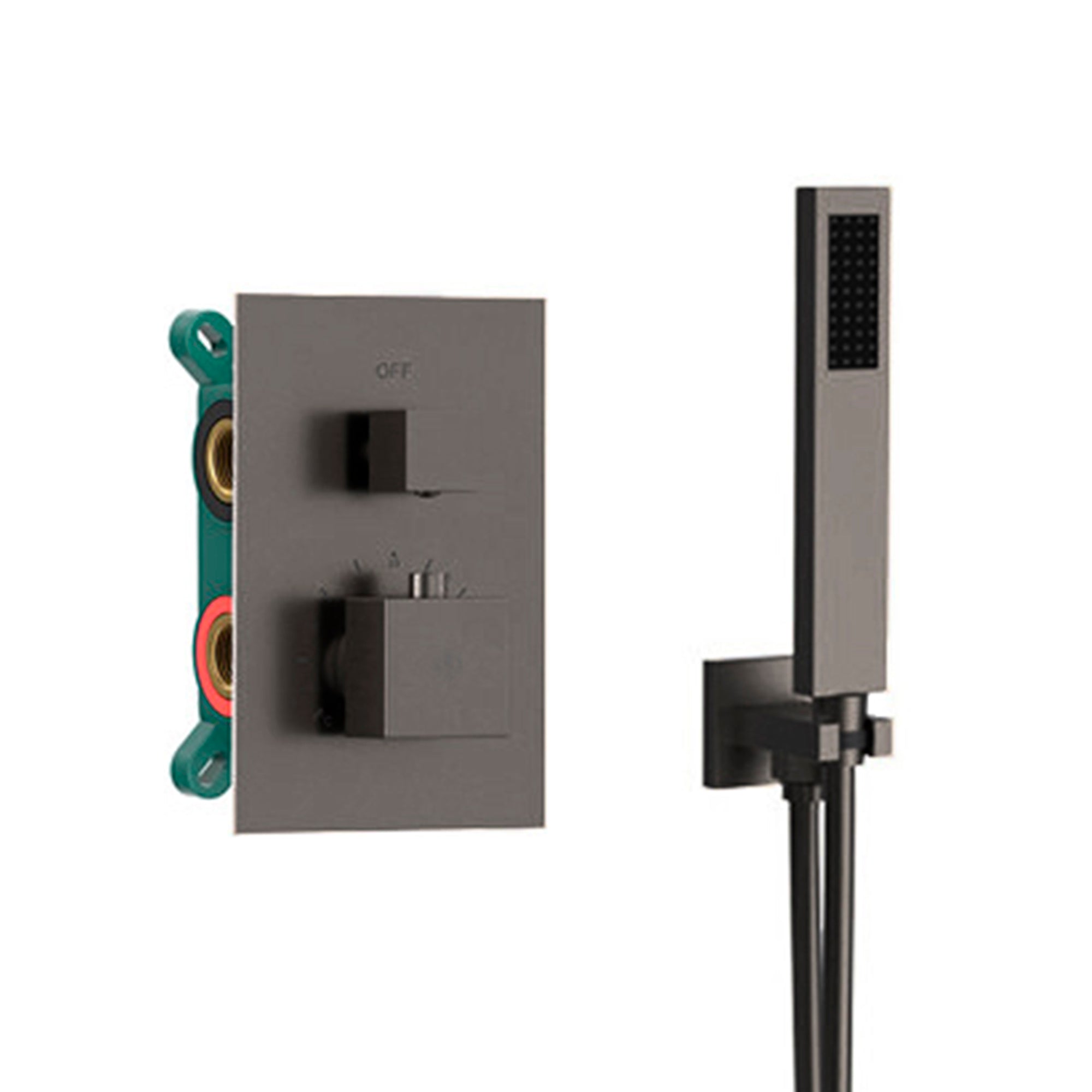 Conjunto Empotrar 2/3 Fun. Termostatico Orion Titanio - GME [ GME® ]