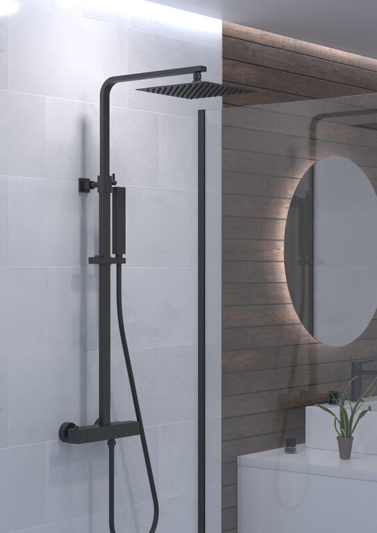 Ducha Quadra Elite Negra Termostatica - GME [ GME® ]