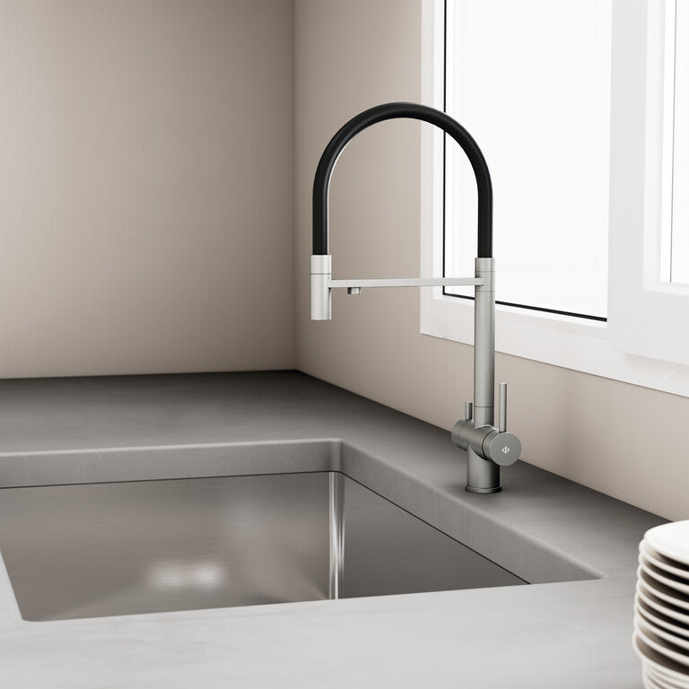 Monomando Cocina Osmosis Extraible Acero/Negro - GME [ GME® ]