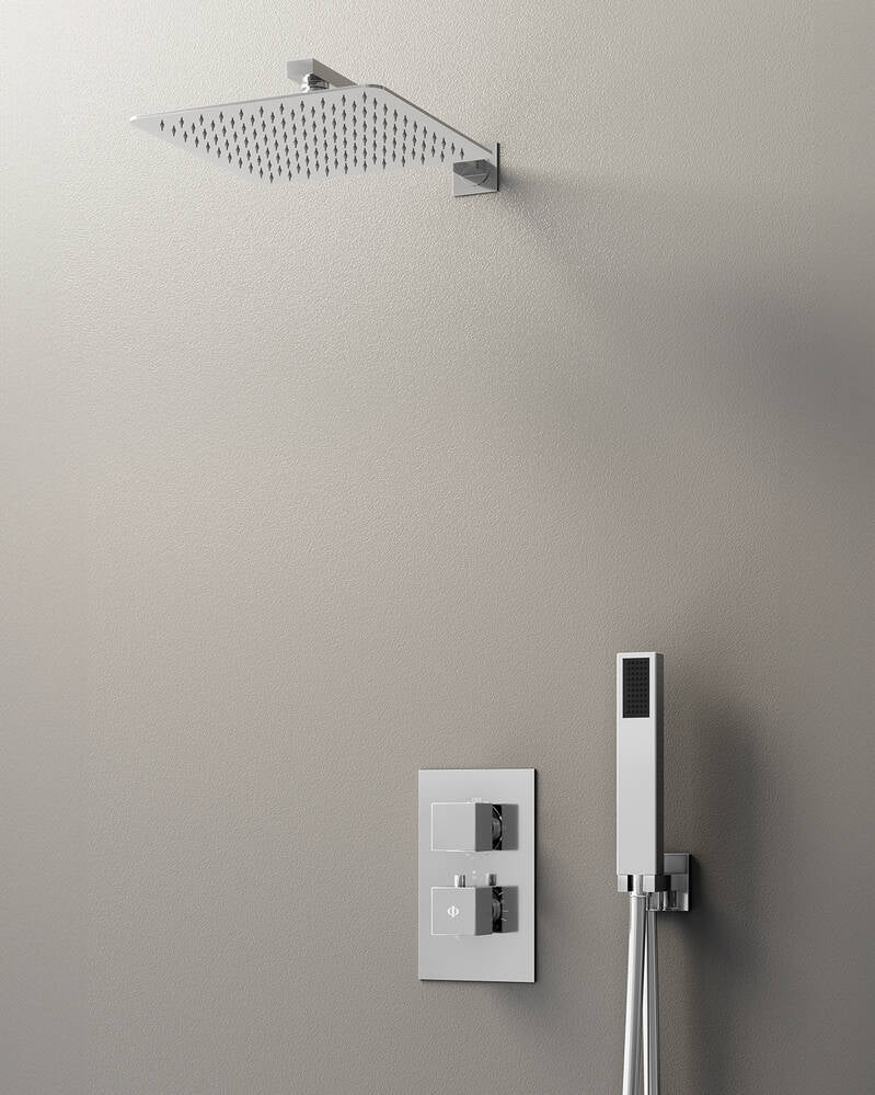 Conj. Empotr. Termostático Orion Cr + Rociador Pared - GME [ GME® ]